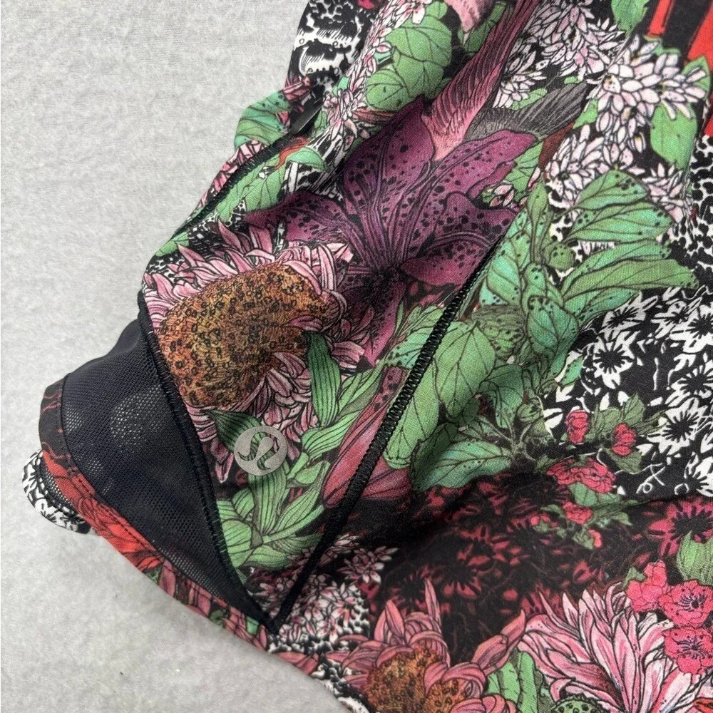 Lululemon 6 Tall Hotty Hot Short‎ II Zen Garden Multicolored Black Mesh 4 Inseam - Picture 6 of 15